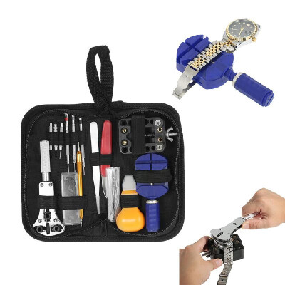 

YD028 146PCS Professional Watch Repair Tool Kit Watchmaker Case Opener Link Remover Spring Bar Set W Carry Bag