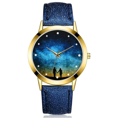 

High Quality Women Fashion Watches Starry Sky Creative Leather Band Analog Quartz Round Wrist Watch Clock Relojes Para Mujer