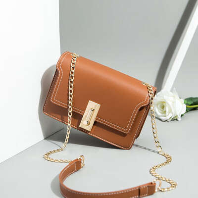 

Womens bag messenger bag simple tide single shoulder lock small square bag retro chain style