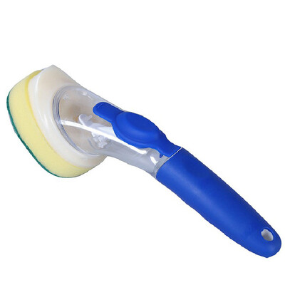 

Gobestart Kitchen Dish Washing Up Brush Sponge With Liquid Dispenser Handle Scourer Refill