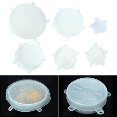 

Greensen 6 Pcs Food Wraps Reusable Silicone Food Fresh Keeping Sealed Covers Silicone