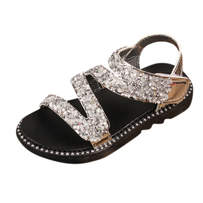 

Summer Children Infants Kid Girls Crystal Bling Sandals Beach Princess Shoes