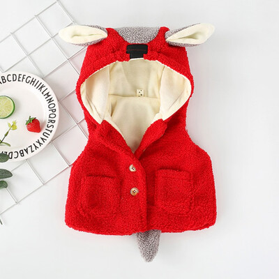 

Newborn Baby Boys Girls Cartoon Ears Jacket Waistcoat Winter Warm Clothes Coat