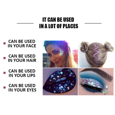 

Beauty HANDAIYAN Cosmetic Charming Fairy Colorful Glitter Gel Holographic Chunky Glitter Highlight Eyeshadow Makeup Accessories fo