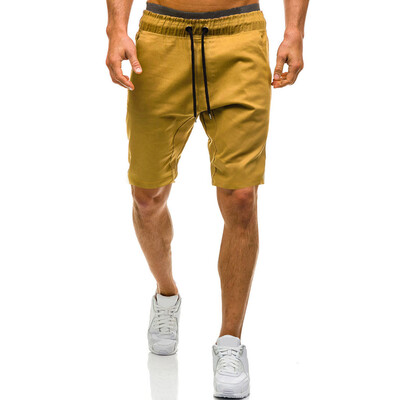 

Tailored Men Summer Casual Elastic Joggings Sport Solid Baggy Pockets Short Pant