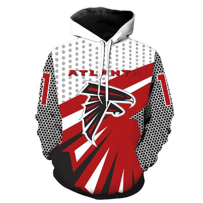 

Atlanta Falcon football team printing hooded pockets hooded sweater mens tide hooded mens sweater 3XL