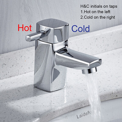 

Square Bathroom Waterfall Basin Sink Tap Mixer Chrome Hot&Cold Faucet Mixer Water Taps