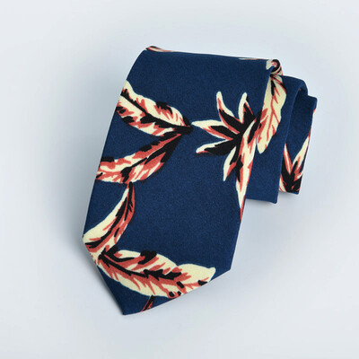 

Mens Korean version of the casual narrow cotton tie printing 7 cm 2019 summer new tie custom manufacturers spot