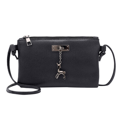 

Women Leather Handbags 2019 Fashion Small Shell Bag With Deer Toy Women Shoulder Bag Casual Crossbody Bags