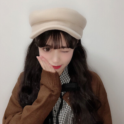 

Net red hat children autumn&winter woolen octagonal hat casual versatile cap Korean youth new beret wholesale