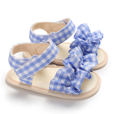 

Children Summer Shoesborn Infant Baby Girl Boy Soft Crib Shoes Infants Anti-slip Sneaker Striped Bow Prewalker 0-18M