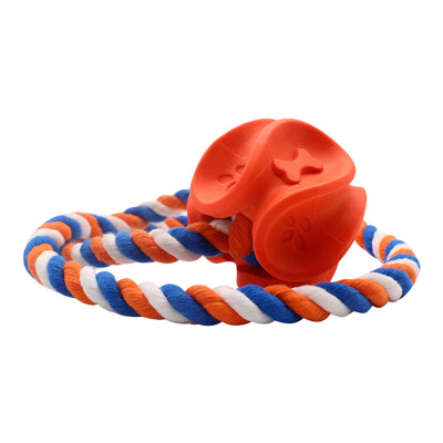 

Chew Molar Product Pet Rope Ball Toy Cotton Rope Rubber Ball for Dog Puppy Interactive ToyDog Puppy Playing Training Supplies