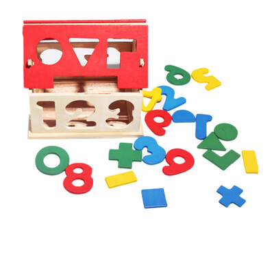 

YIWULAEducational Wooden Clock Shaped Column Building Block Puzzle Child Toys