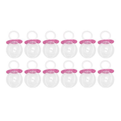 

12pcs Pacifier Shape Plastic Transparent Clear Candy Box Case Wedding Favor