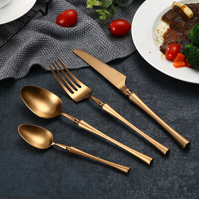 

Toponeto 4PCSet Stainless Steel Upscale Dinnerware Flatware Cutlery Fork Spoon Teaspoon