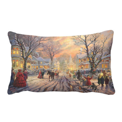

〖Follure〗Christmas Pillow Sofa Waist Throw Cushion Cover Home Decor A