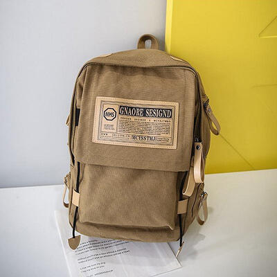 

Unisex Canvas Backpack Large Capacity Schoolbag Casual Shoulders Bag For Students