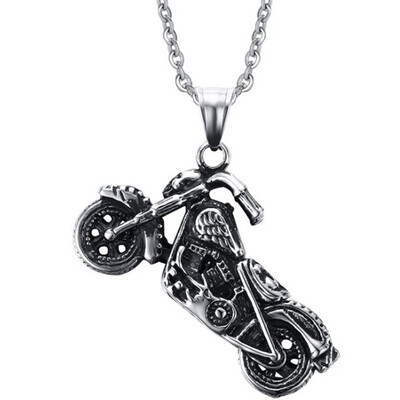 

Necklace With Stainless Steel Motorcycle Pendant With Gothic Pendants For Men