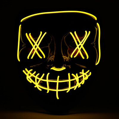 

Halloween decoration Cold light mask glowing mask halloween el luminous line cold light mask