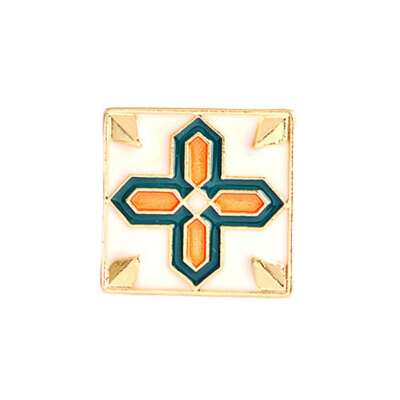 

Colorful Square Alloy Brooches Brooch Pins Button Pins Jeans Decoration Brooches For Women Gift