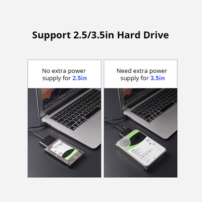 

Hard Drive Converter Cable USB30 for 25"35" SATA Hard Drive Adapter Support UASP&for SATA III SSDHDD CD-ROM with Power Ad