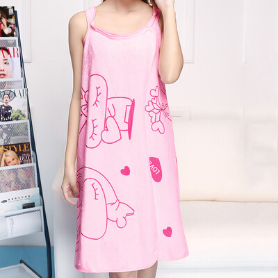 

Ladies Lovely Magic Sleeves Nightgowns Unisex Transformable Bath Robes Towels Printed Bath Towels Wearable