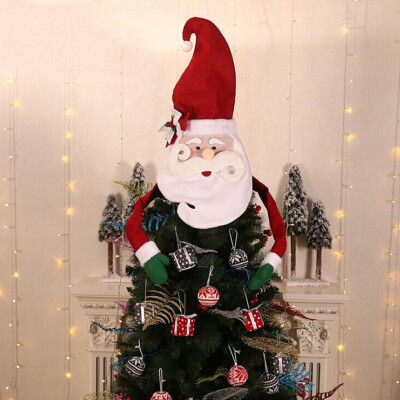 

Toponeto Christmas Decorations Christmas Tree Top Santa Snowman Hat Tree Top Decoration