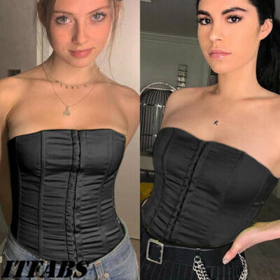 

Women Sexy Off-shoulder Tube Crop Top Bustier Tank Tops Cami Vest Blouse Party