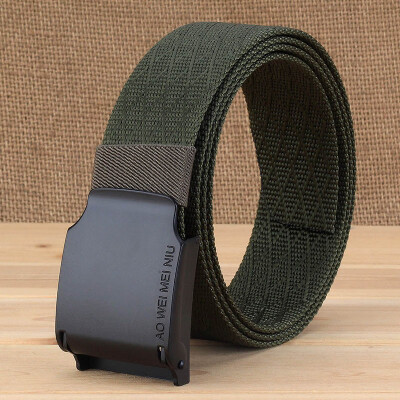 

Automatic Buckle Unisex belt High Quality Solid Color Nylon Men belt Outdoor Casual pants Cowboy pants wild belt