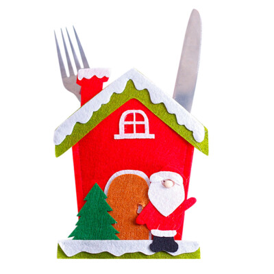 

Tailored Christmas &fork bag Cutlery set Santa Claus Table cutlery sets