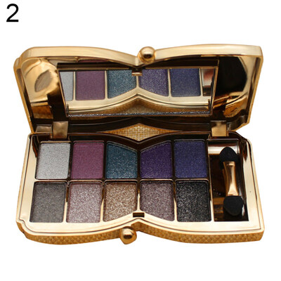

10 Colors Brightening Eyeshadow Palette Smokey Shimmers Powder Smooth Makeup