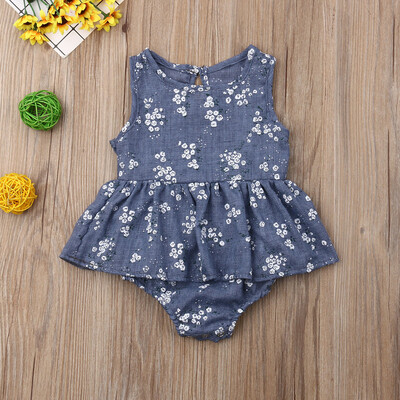 

Newborn Baby Girl Romper Floral Bodysuit Sunsuit Summer Clothes Outfits 0-18M