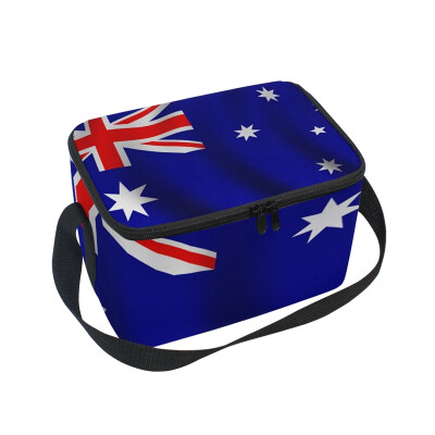 

ALAZA Insulated Lunch Box Misc Flag Of Australia Lunch Bag for Men Women Portable Tote Bag Cooler Bag