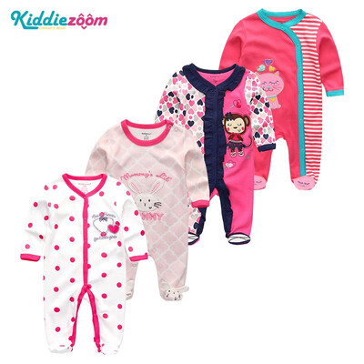 

4PCSLot Baby Clothing Sets Newborn 0-12M 100Cotton Baby Bodysuits Print Long Sleeve Baby Boys Clothes Baby Girls Clothes Rpmpers