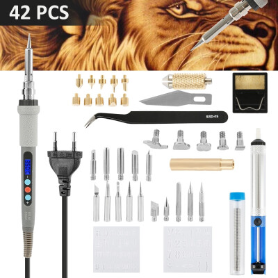 

3742PCS Digital carving Art Pen soldering iron suit Wood Burning Tool Kit Craft Set Soldering Pyrography Tips