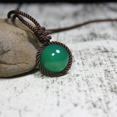 

FW Natural agate necklace jade clavicle chain female style pendant