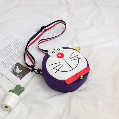 

2019 new fashion wild Messenger bag female cartoon cute small round bag super cute Doraemon A dream broadband shoulder bag