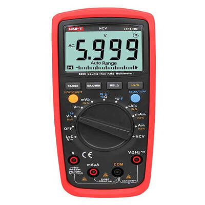 

UNI-T UT139E 5999 Counts Digital Multimeter True RMS Measurement ACDC VoltageCurrent Resistance Capacitance Tester