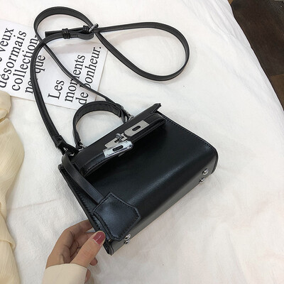 

Summer solid color bag female 2019 new Korean version of the wild single shoulder slung fashion casual portable texture Kelly bag