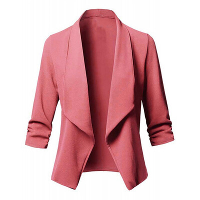

Roseonmyhand Womens Solid Open Front Cardigan Long Sleeve Blazer Casual Jacket Coat