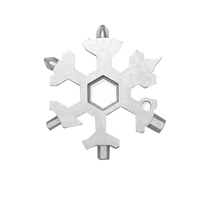 

19-In-1 Multi-Tool Wrench Combination Compact Portable Snowflake Keychain Edc Tools