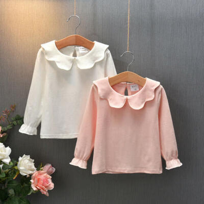 

Baby Girl Casual Long Sleeve Tops Cotton T-shirt Fashion CrewNeck Clothes