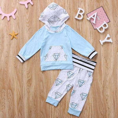 

Newborn Toddler Baby Outfit 2Pcs Boys Girls Hoodie T-shirt TopsPants Leggings Set 0-24M