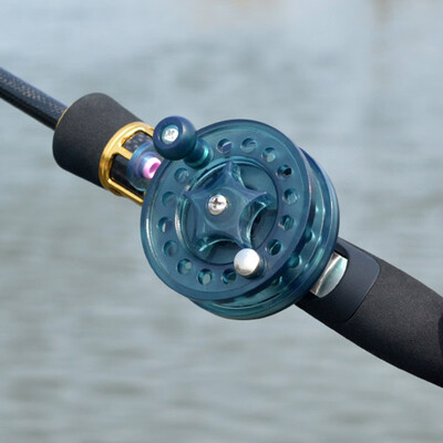 

Saidsome Fly Reel Diameter 60mm Arbor Transparent WhiteBlack Aluminum Fly Fishing Reel fishing bait fishing lure