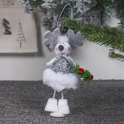 

Christmas Pendants Mini Plush Angel Doll Toy Christmas Figurine Ornaments Holiday Gift Decorations
