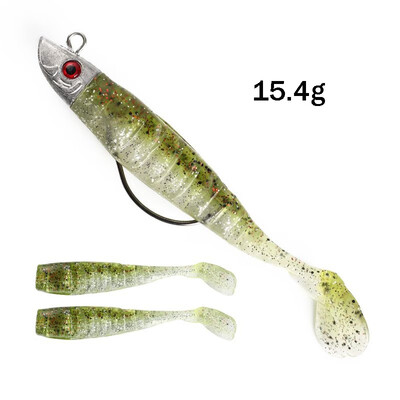 

New Soft Jig Fish Lead Head Fishing Lure 100mm154g 120mm26g Jigging Soft Bait Fishing Tackle For Ice Fishing Saltwater Fresh