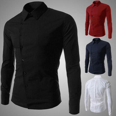 

Luxury New Fashion Mens Slim Fit Shirt Long Sleeve Dress Shirts Casual Shirt Top