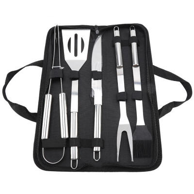 

Greensen 5PcsSet Stainless Steel BBQ Tools Barbecue Kit Knife Fork Shovel Brush Clip With Oxford Bag