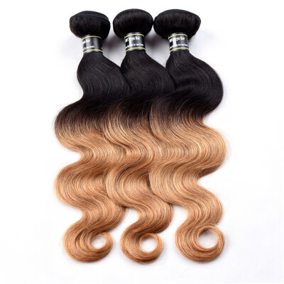

Amazing Star Ombre Hair Brazilian Virgin Hair Body Wave 3 Bundles Body Wave Hair Weave Human Hair Bundles T1B27