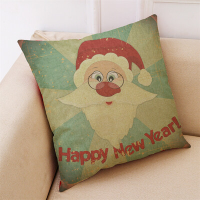 

Gobestart New Christmas Cotton Linen Pillow Case Sofa Cushion Cover Home Decor